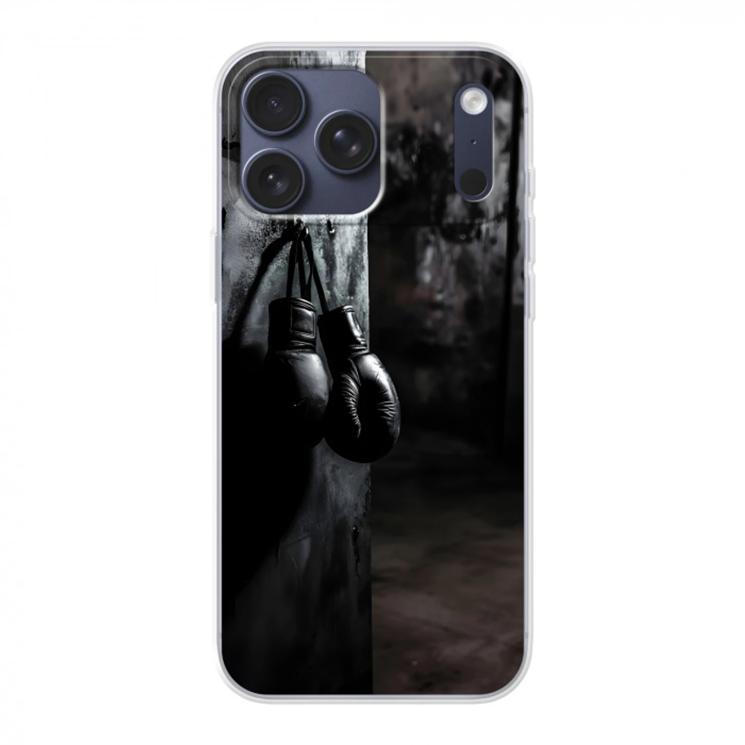 Bokshandschoenen - Muur - Duister - Zwart Telefoonhoesje iPhone 17 Pro Max klein -3d