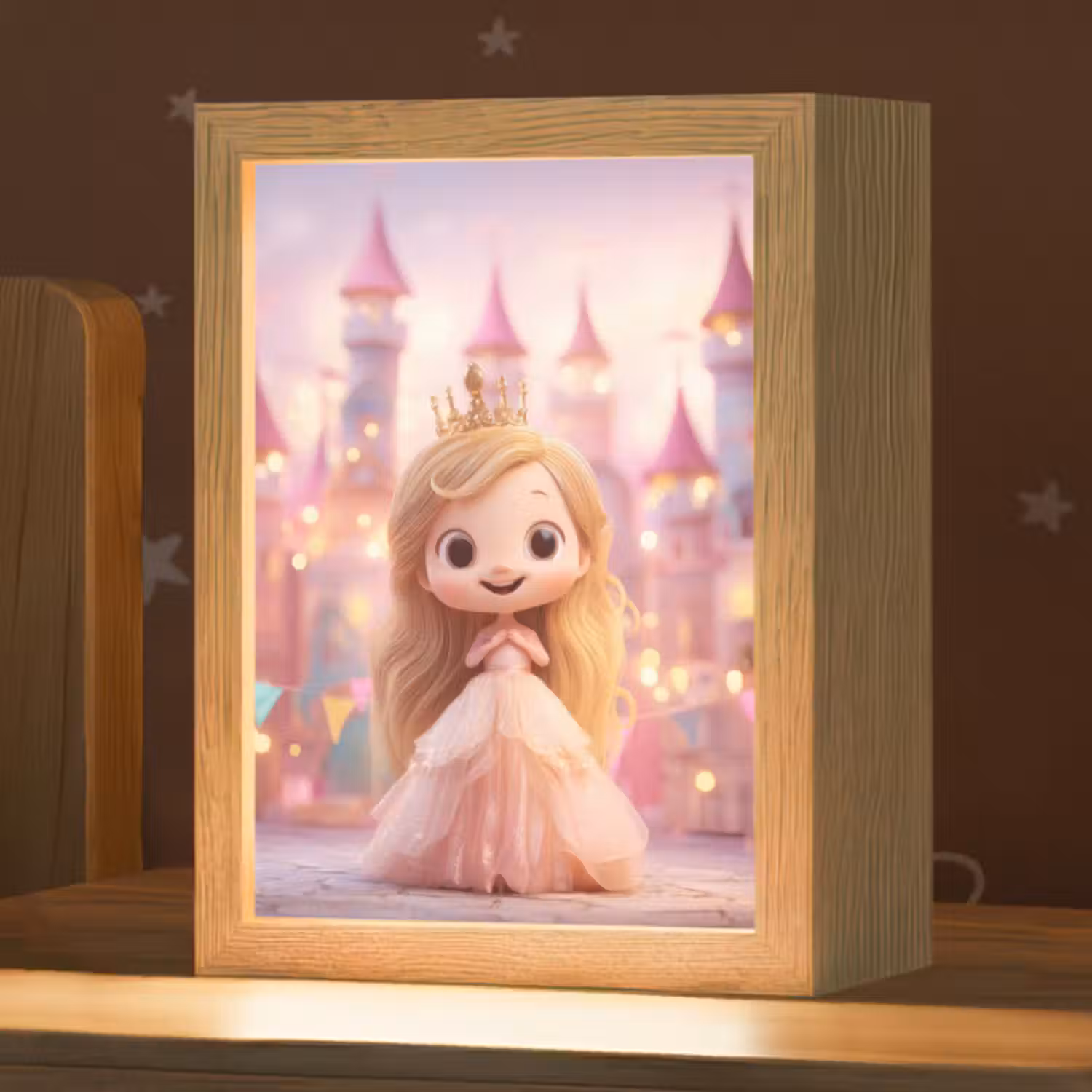 Nachtlicht Kinder - Prinzessin - Rosa - Schloss