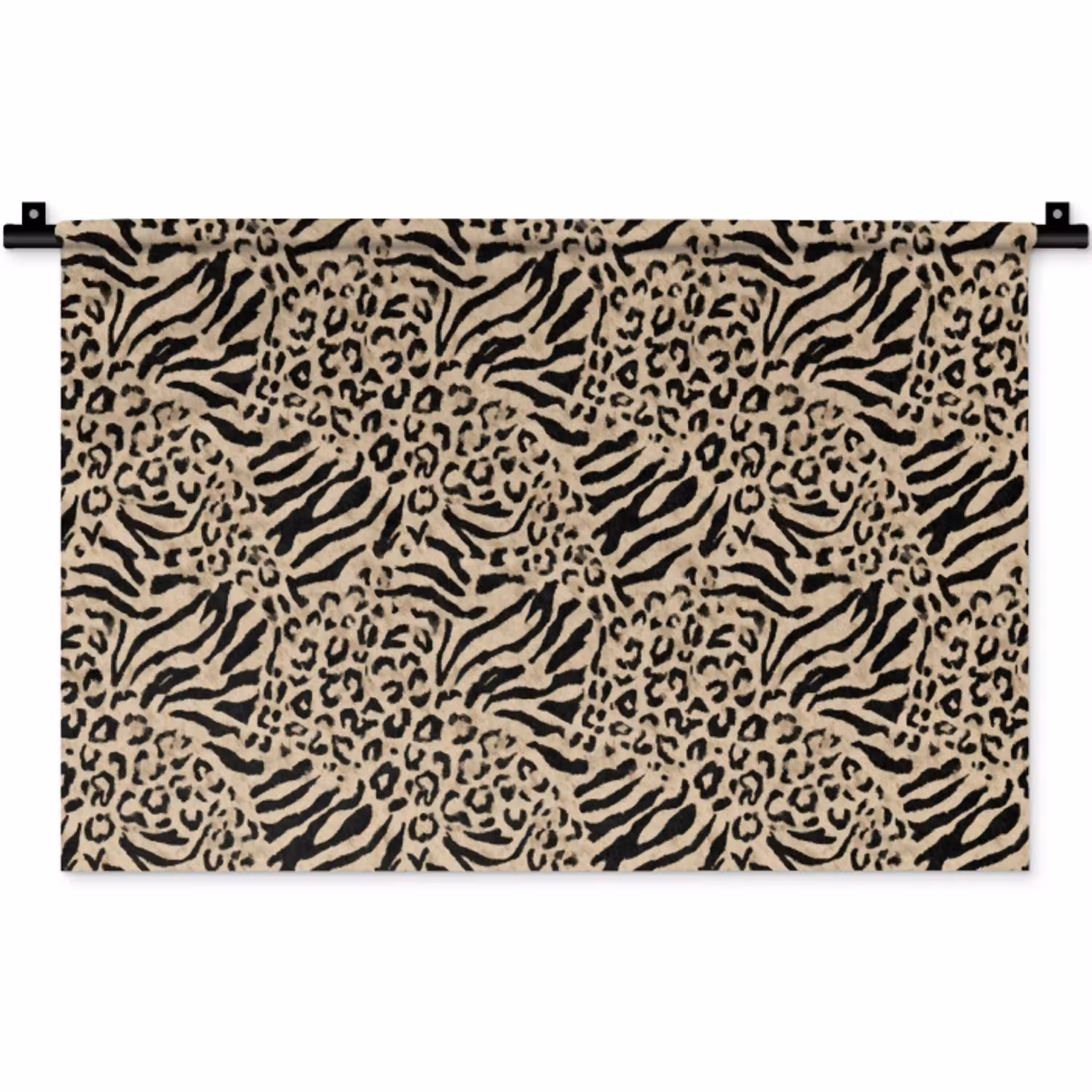 Giraf - Zebra - Motief - Bruin Wandkleed katoen klein 269 -zz3d