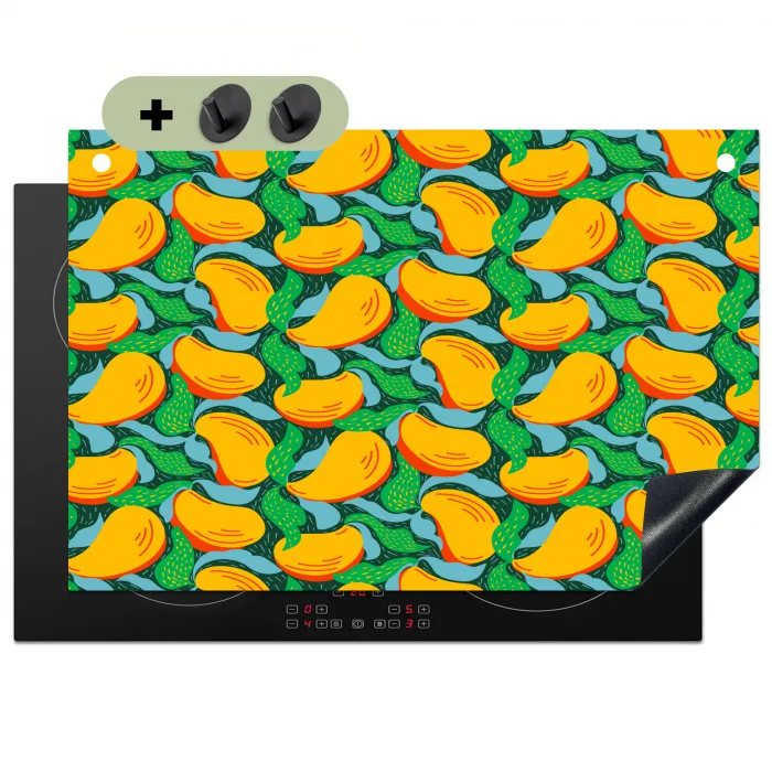Mango - Patroon - Fruit - Bladeren Inductie beschemer met haakjes klein 777 -3d