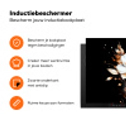 Bloem - Verf - Goud - Graffiti - Modern Inductie beschermer vinyl 3mm klein -zzzzzzz-td-ups