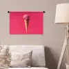 Schepijs - Roze - Hoorntje Wandkleed katoen klein -sfeer4