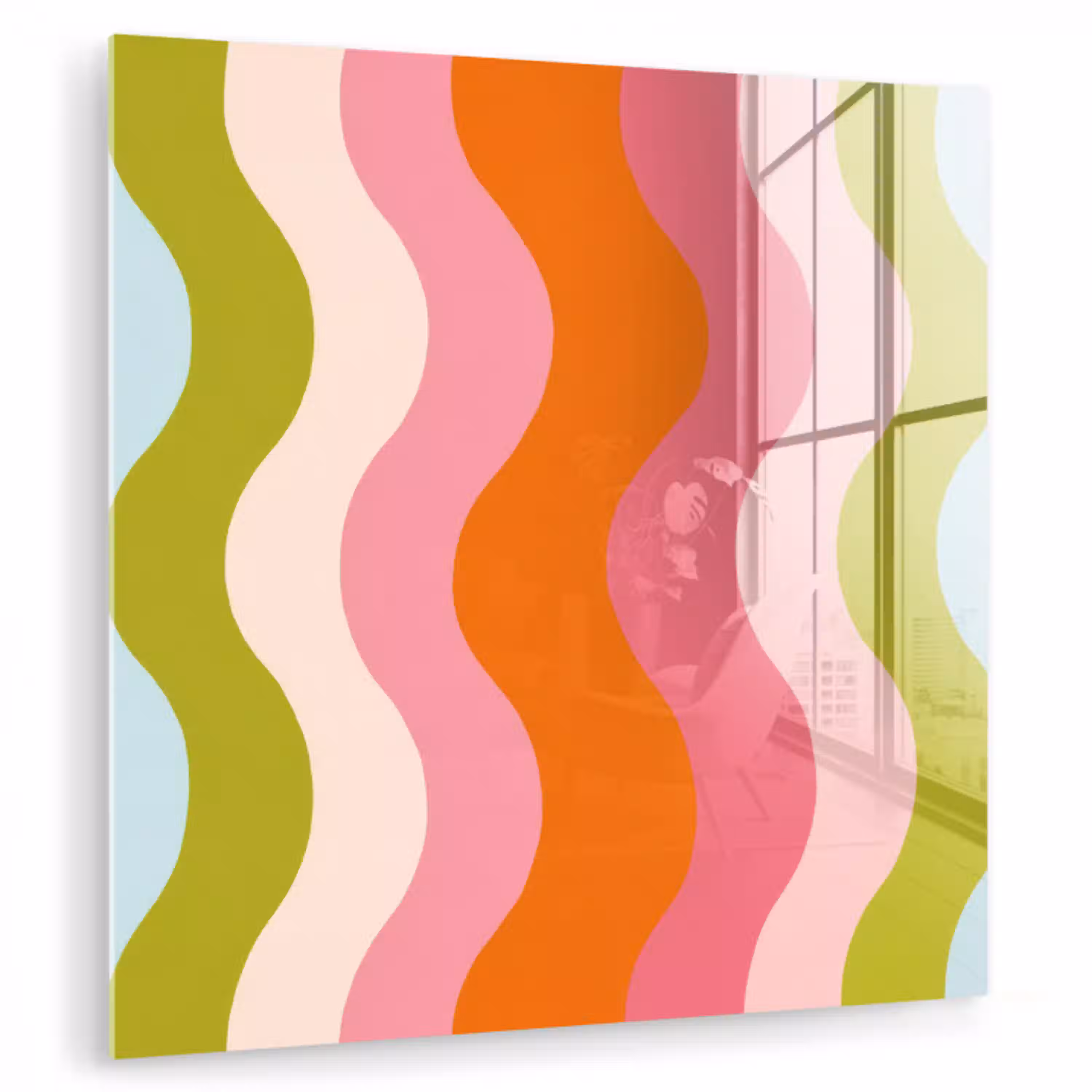 Banen - Golven - Kleurrijk - Verticaal plexiglas 5mm klein -zzzproduct_nieuw