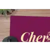 Cherish every moment - Cocktailglas - Bordeaux muismat rubber klein -closeup