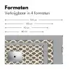 Waaiers - Botanisch - Zwart - Beige Muismat XXL klein 681 -sfeer5