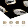 Oesters - Zwart - Vissen - Goud poster papier klein -closeup_NL