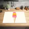 Schepijs - Hoorntje - Illustratie - Minimalistisch Inductie beschermer vinyl 3mm klein -sfeer5