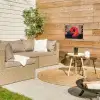 Zon - Krijger - Bomen - Bergen tuinposter los doek klein -sfeer4