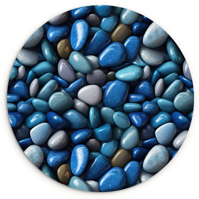 Blauwe - Oceaan - Kiezels Wandcirkel plexiglas klein 852 -3d
