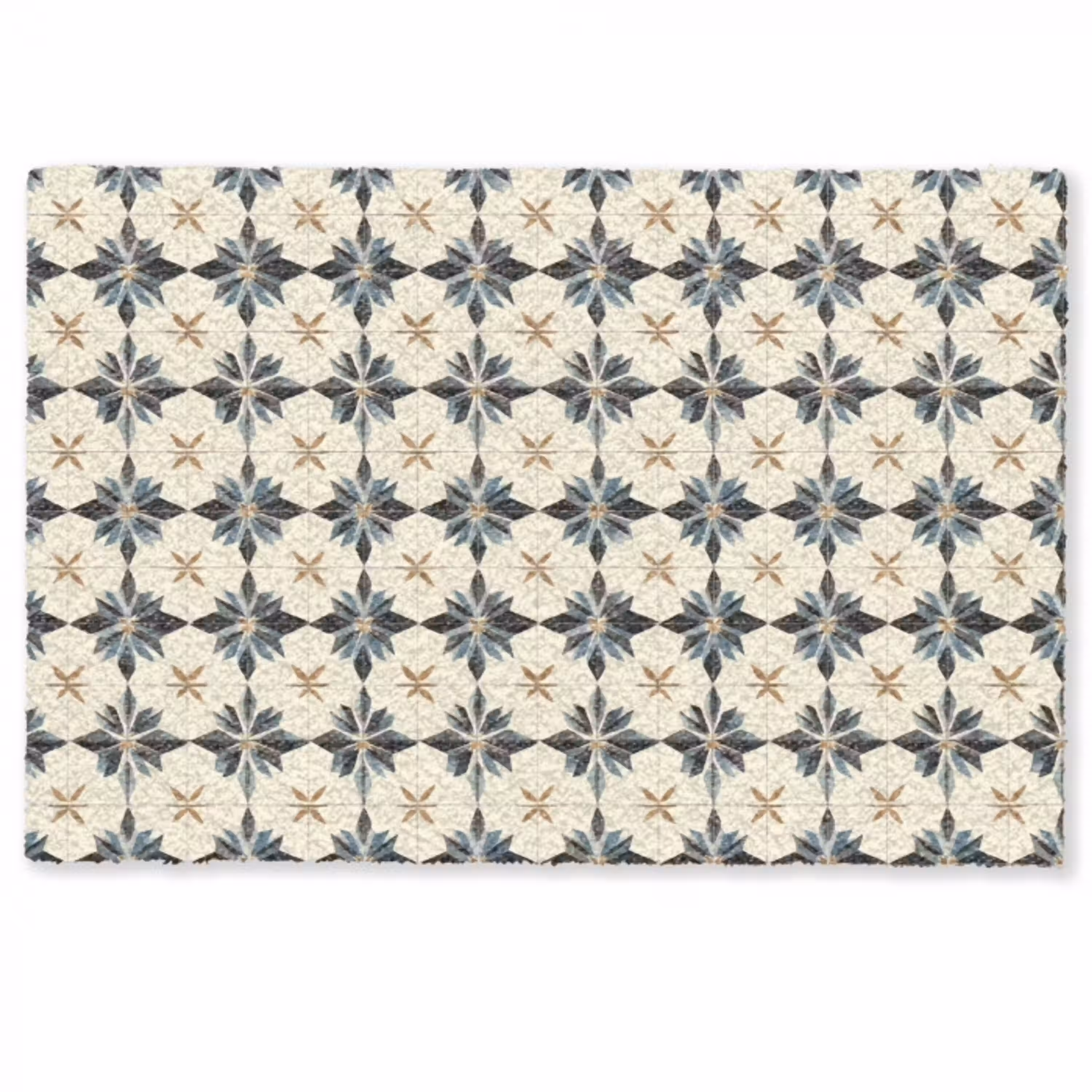 Sierlijk - Ornament - Blauw Deurmat klein 898 -zkaufland3d