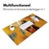 Vrouw - Ogen - Penseelstreken - Geel Muismat XXL klein -sfeer4