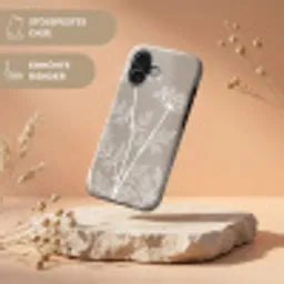 Grafisch - Fluitenkruid - Taupe Toughcase MagSafe Apple iPhone 17 klein -USP_RandenV_DE