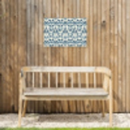 Flora - Modern - Blauw Tuinposter op houten frame 2 cm dik klein 845 -sfeer4