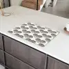 Polka - Stippen - Wit - Zwart Inductie beschermer vinyl 3mm klein 276 -sfeer8