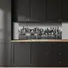 Skyline - Stad - Wolkenkrabbers - Zwart - Wit keuken achterwand 2 middel -sfeer1