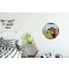 Doorkijk - Koe - Weiland - Landschap - Dieren Wandcirkel aluminium klein -kinderkamer