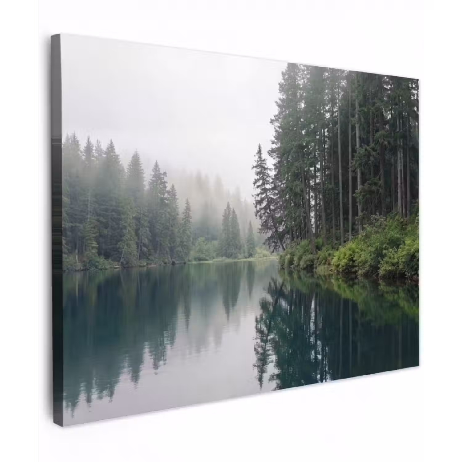 Leinwandbild - Berge - See - Wald