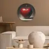 Apple - Hart - Rood Akoestische PET Vilt - Rond klein -sfeer1