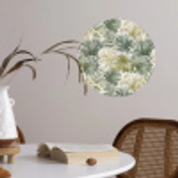 Bladeren - Botanisch - Groen Wandcirkel behangsticker klein 186 -sfeer3