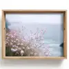 Klif - Bloemen - Zee - Roze Dienblad Rechthoek middel -z3d_shopping