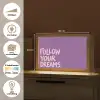 Follow your dreams - Paars - Penseeltextuur Light Box met kabel (Tafellamp) klein -USP_websiteoverzichtNL