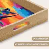 Neushoorn - Zonsondergang - Savanna - Kleurrijk Dienblad Rechthoek middel -USP_HandgreepNL