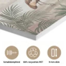 Kraanvogels - Palmbomen - Tropisch PET vilt klein -closeup_DE