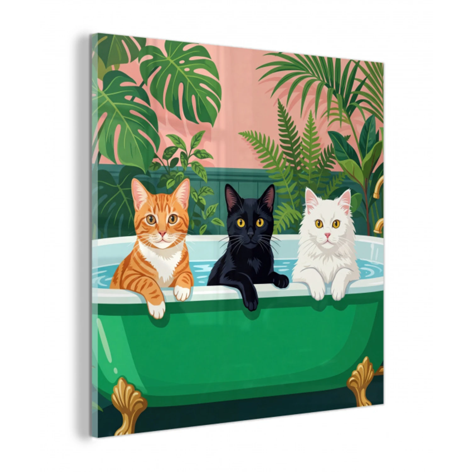 Badkamer - Kattenparade - Kleurrijk plexiglas 5mm klein -z3d