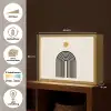 Minimalistisch - Zwarte boog - Gouden cirkel Light Box met batterij (Wandlamp) middel -USP_websiteoverzichtNL