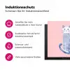 Kat - Illustratie - Minimalistisch - Roze Inductie beschermer vinyl 3mm middel -zzzzzzz-lf-ups