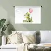 Draak - Baby dier - Roze ballon Wandkleed katoen klein -sfeer7