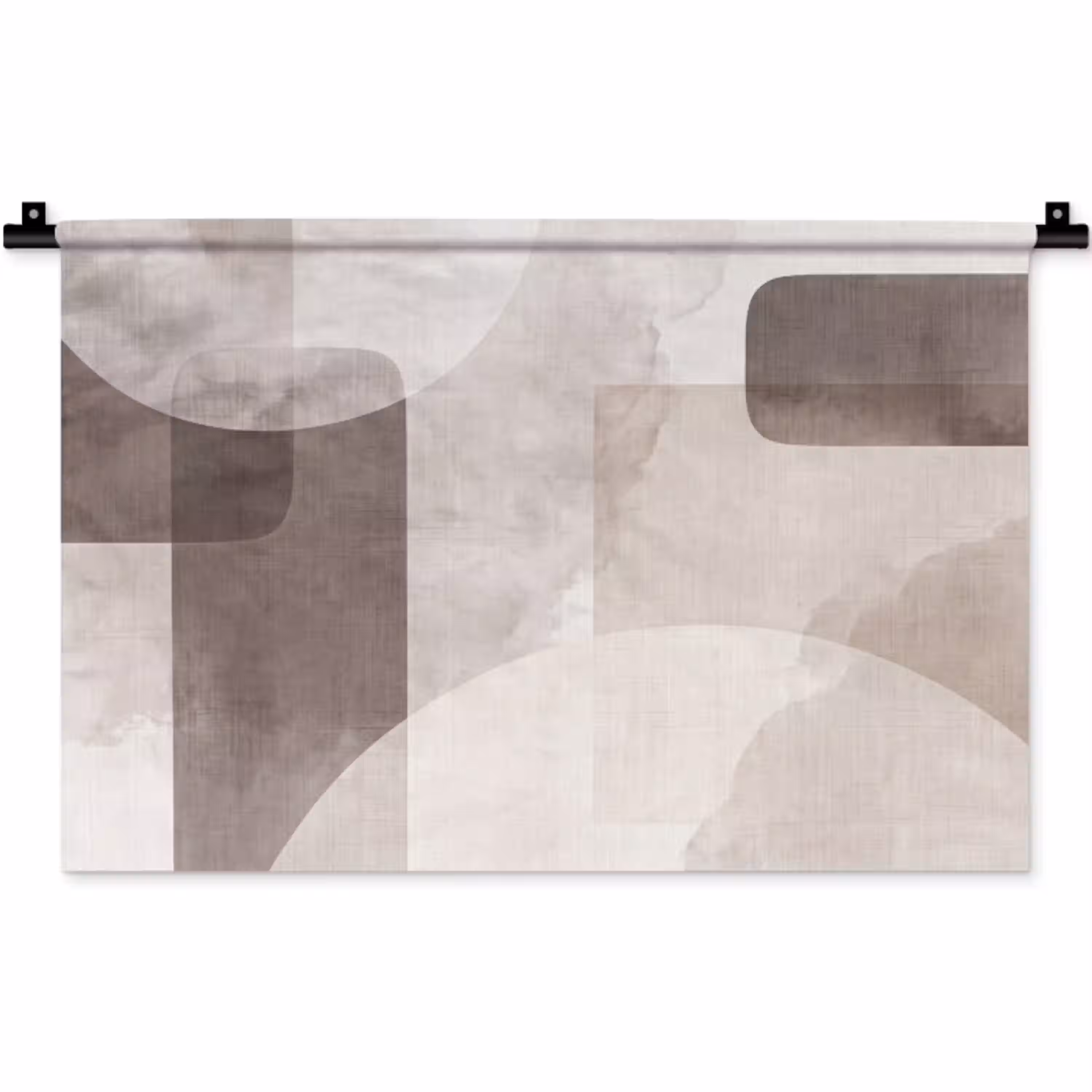 Abstracte vormen - Beige Wandkleed katoen klein -zz3d