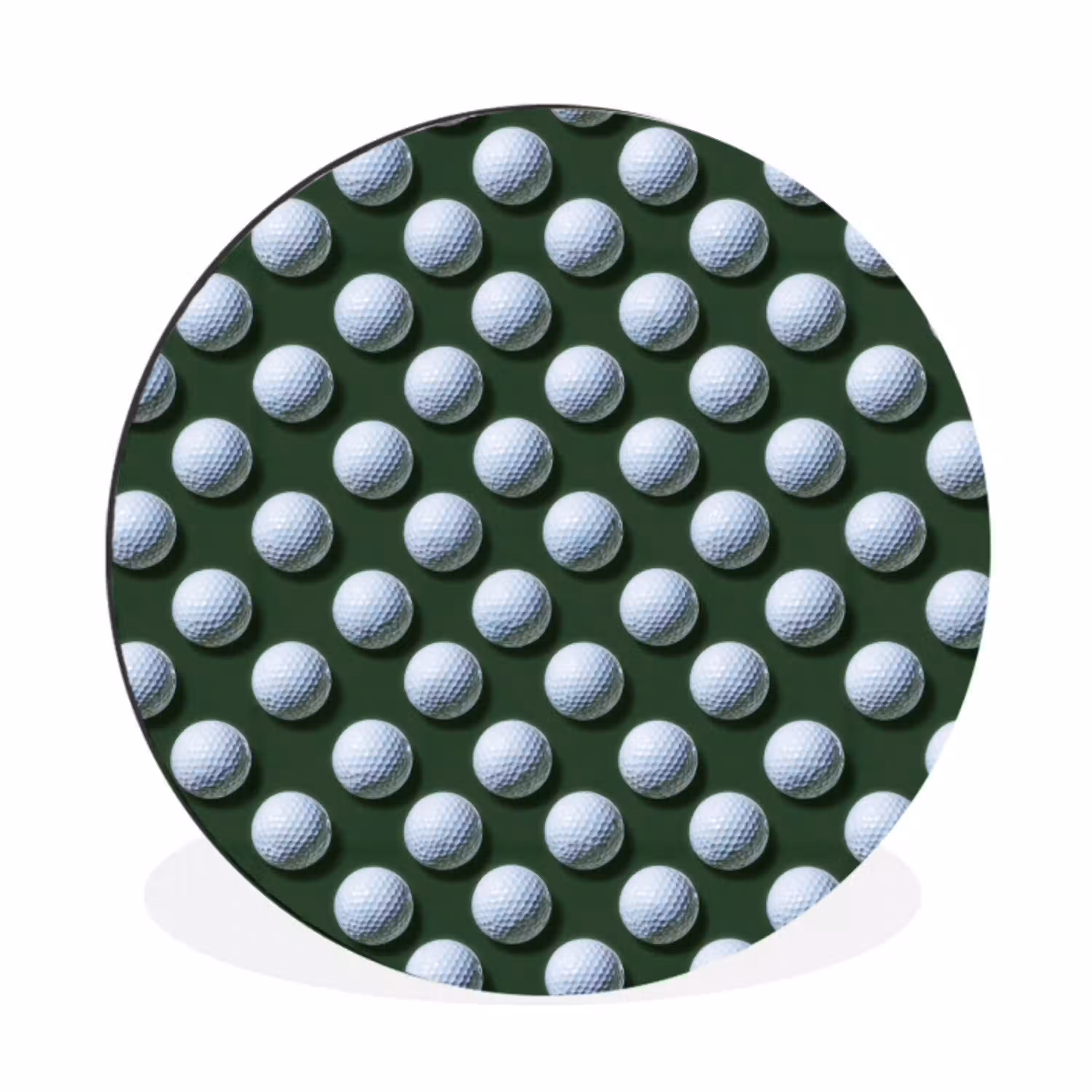 Ballen - Golf - Groen Wandcirkel aluminium klein 190 -3d