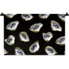 Oesters - Vissen - Blauw - Goud Wandkleed katoen klein -zz3d