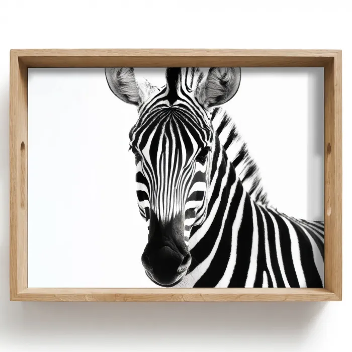 Zebra - Close-up - Zwart - Strepen Dienblad Rechthoek middel -z3d_shopping