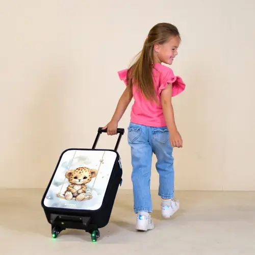 Perry panter Kinderkoffer - Zwart klein -sfeer1