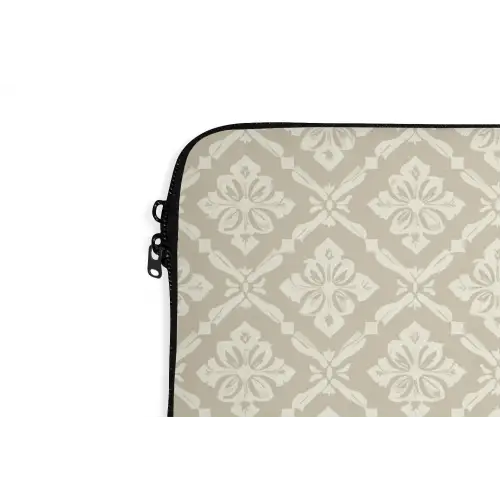 Floraal - Ornament - Beige laptophoes neopreen klein 279 -detail