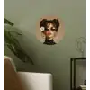 Vrouw - Beige - Bloem - Modern - Portret Wandcirkel behangsticker klein -sfeer2