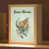 Dino - Bladeren - Grafisch - Groen Light Box met kabel (Kinderlampje) klein -zzz_3d_website
