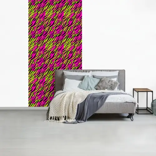 Roze - Groen - Neon - Dieren fotobehang vinyl groot 64 -slaapkamer
