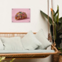 Taco - Kleurrijk - Edelstenen - Goud tuinposter los doek klein -sfeer7
