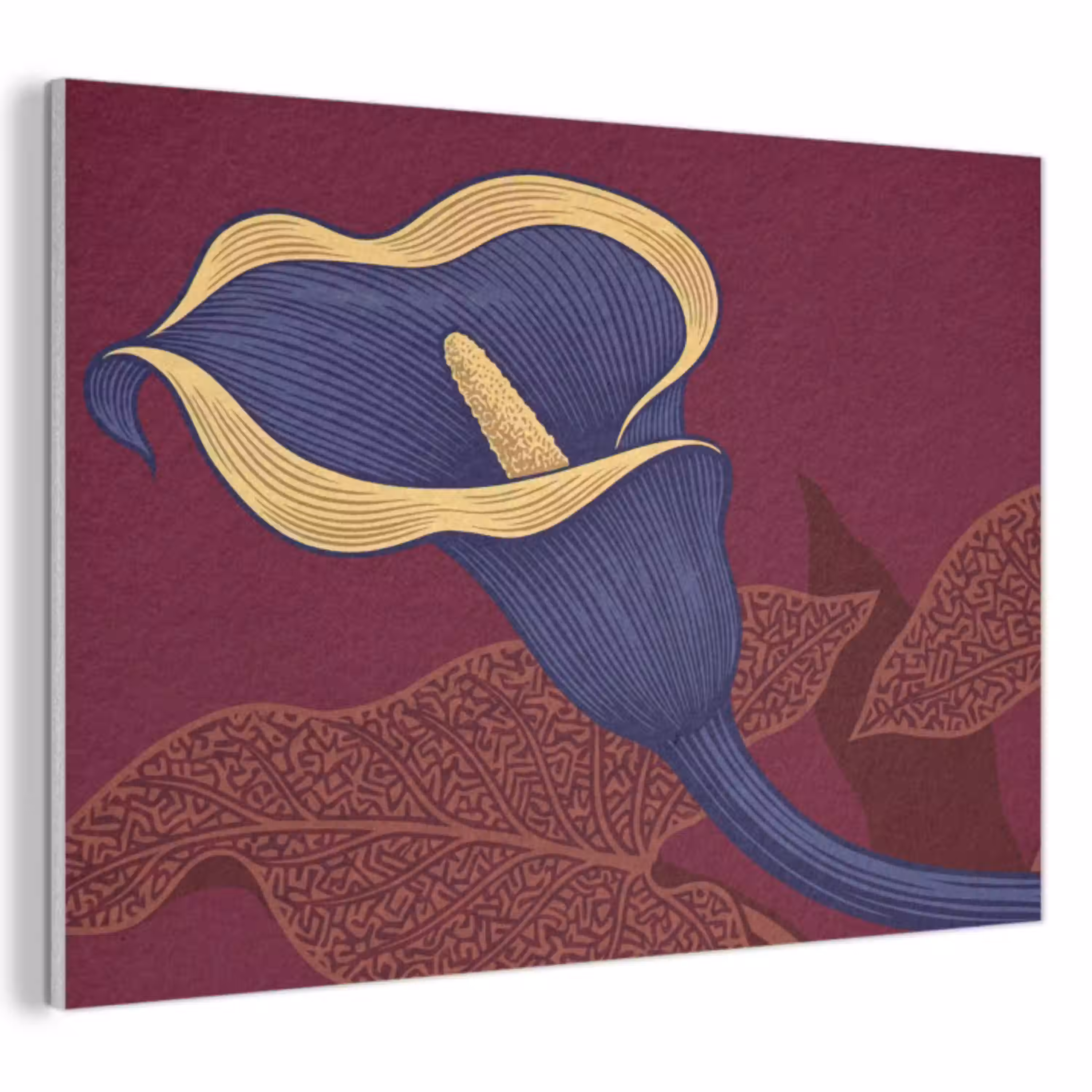 Bloemen - Modern - Paars PET vilt klein -3d