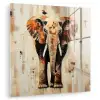 Olifant - Slurf - Mozaïek - Abstract plexiglas 5mm klein -zzzproduct_nieuw