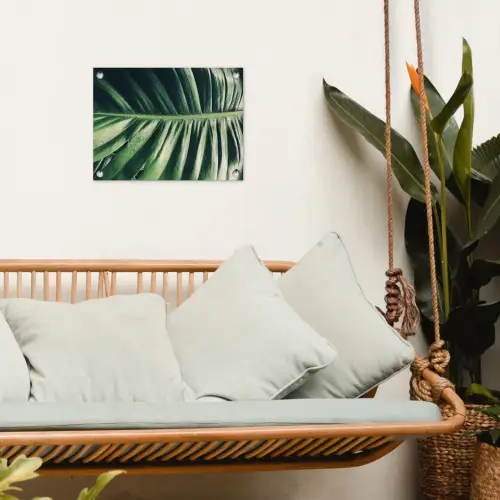 Inductie beschermer - Bananenblad - Tropisch - Jungle - Bladeren tuinposter los doek klein -sfeer7