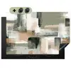 Penseelstreken - Abstract - Aardetinten Inductie beschemer met haakjes klein -3d