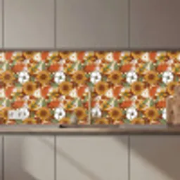 Bloemen - Vintage - Patronen keuken achterwand 2 middel 871 zz_3dshopping