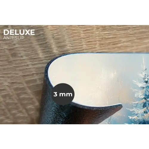 Bos - Winter - Natuur - Abstract - Sneeuw Placemat vinyl groot -closeup