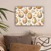 Paaseieren - Bruin - Bloemen canvas 2cm klein -sfeer1