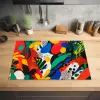 Abstract - Planten - Vormen - Kleurrijk Inductie beschermer vinyl 3mm klein -sfeer5