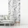 Marmer - Zwart - Dramatisch - Wit fotobehang vinyl groot 64 -woonkamer
